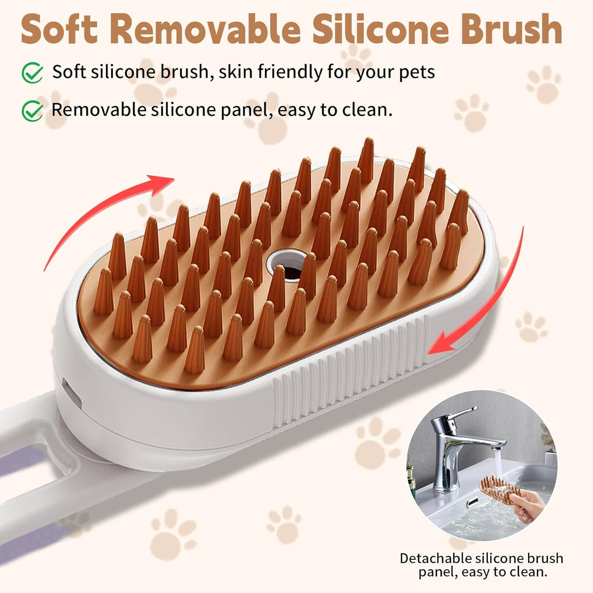 3-in-1 cat mist grooming brush for cats and dogs